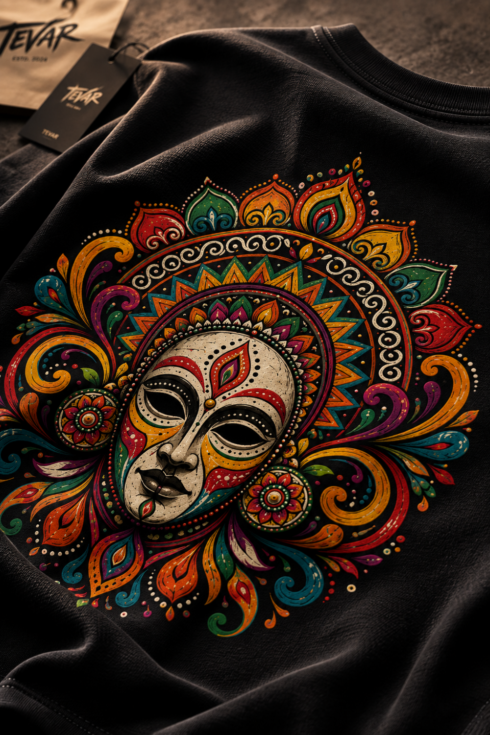 🎨 TEVAR Tribal Soul Oversized Tee