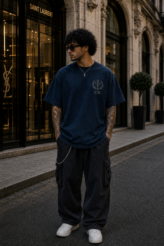 Celestial Wrath Oversized Acid Wash Tee