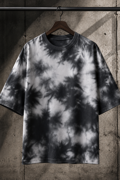 🌑 TEVAR Obsidian Cloud Tie-Dye Oversized Tee