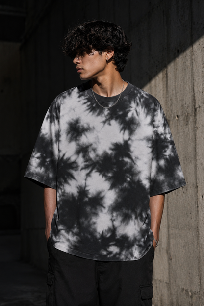 🌑 TEVAR Obsidian Cloud Tie-Dye Oversized Tee