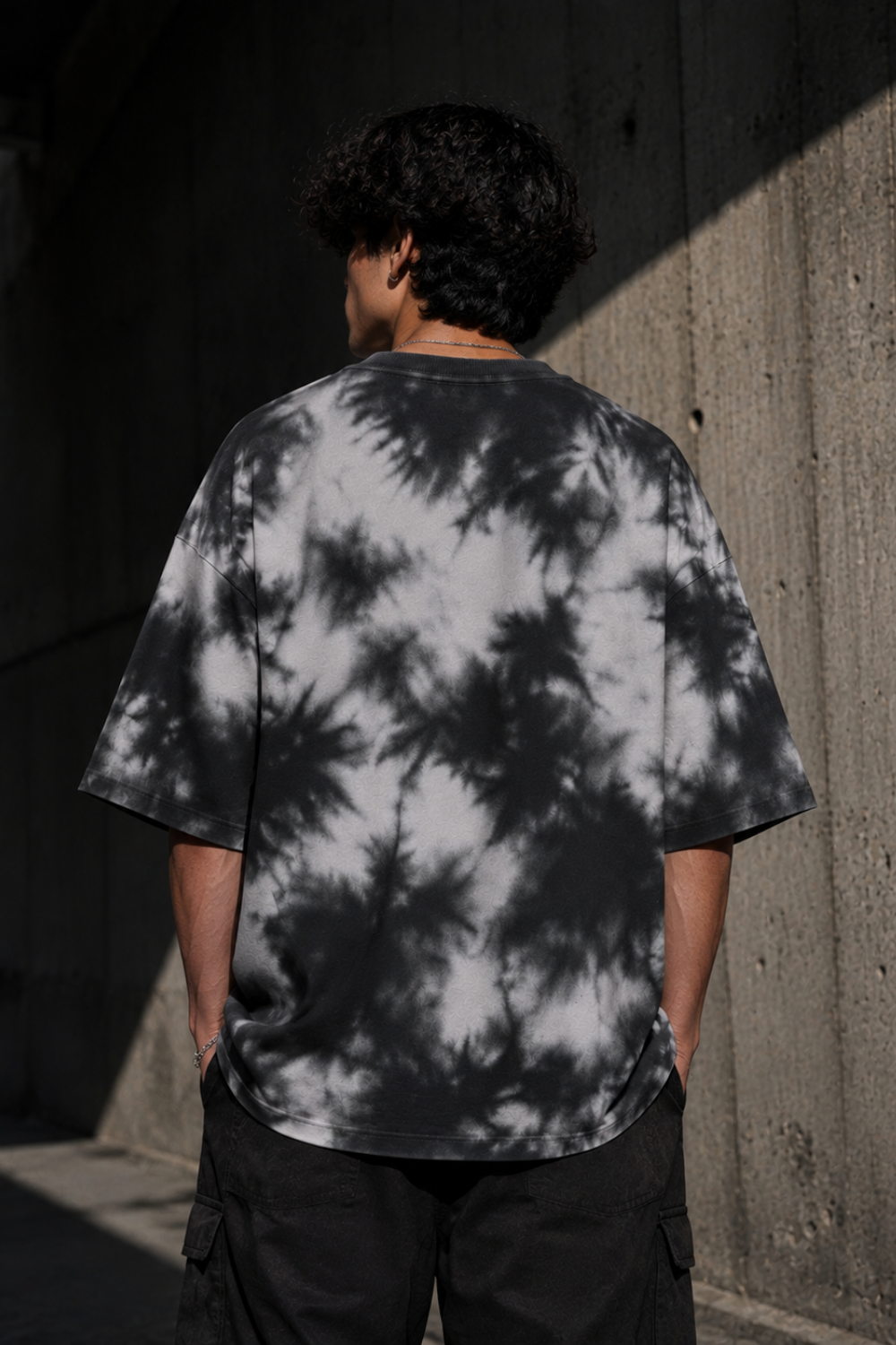 🌑 TEVAR Obsidian Cloud Tie-Dye Oversized Tee