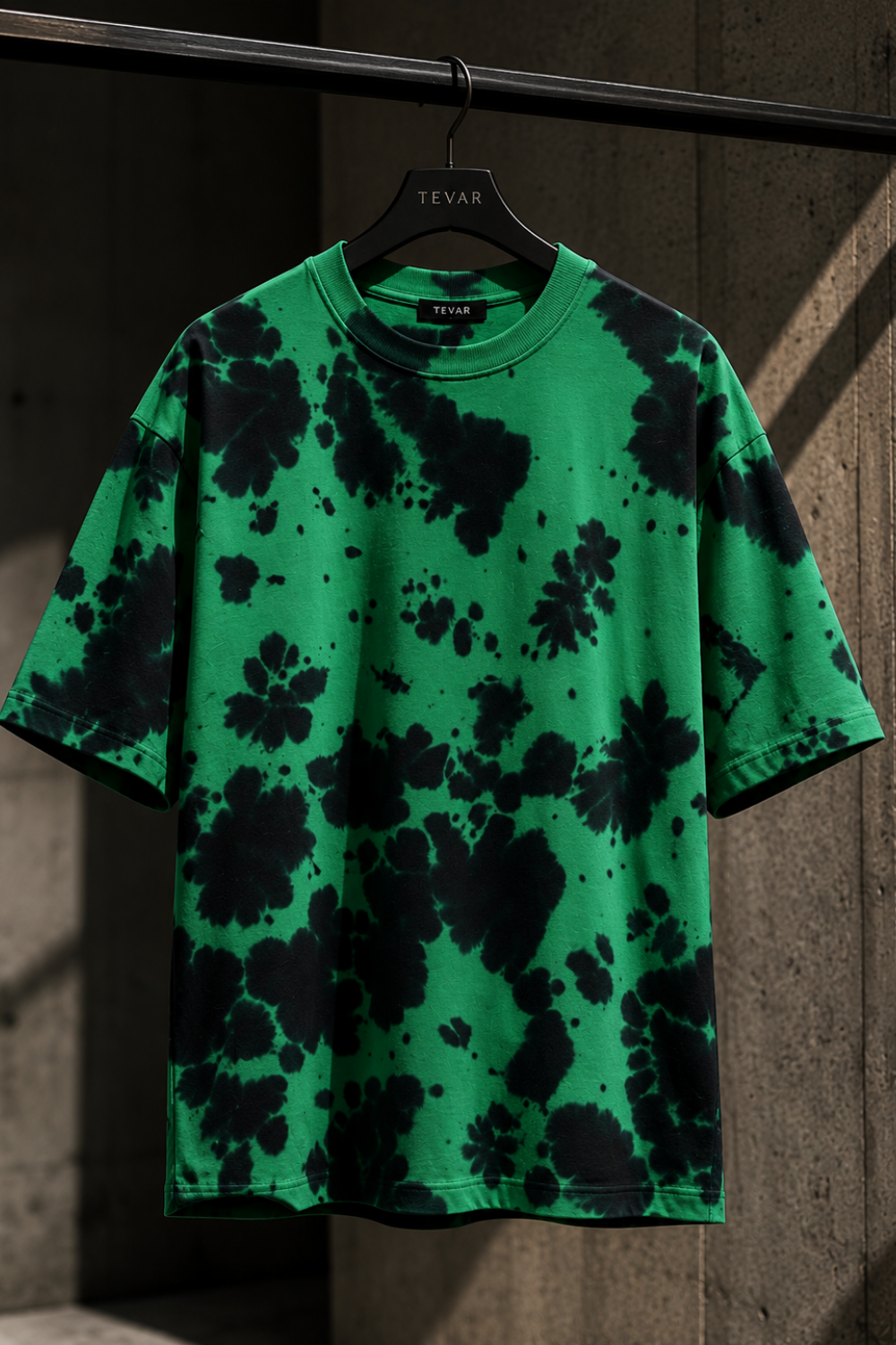 💚 TEVAR Emerald Eclipse Tie-Dye Oversized Tee