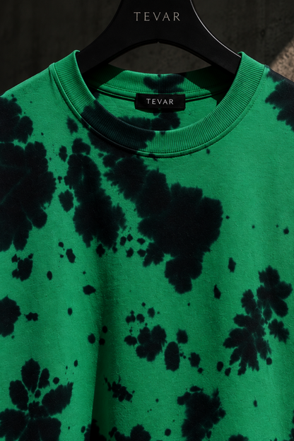 💚 TEVAR Emerald Eclipse Tie-Dye Oversized Tee