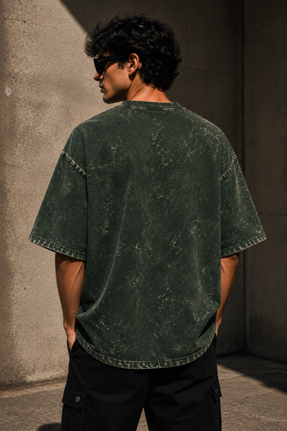 🌿 TEVAR Unbound Acid Wash Oversized Tee