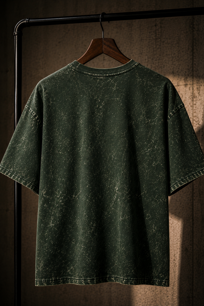 🌿 TEVAR Unbound Acid Wash Oversized Tee