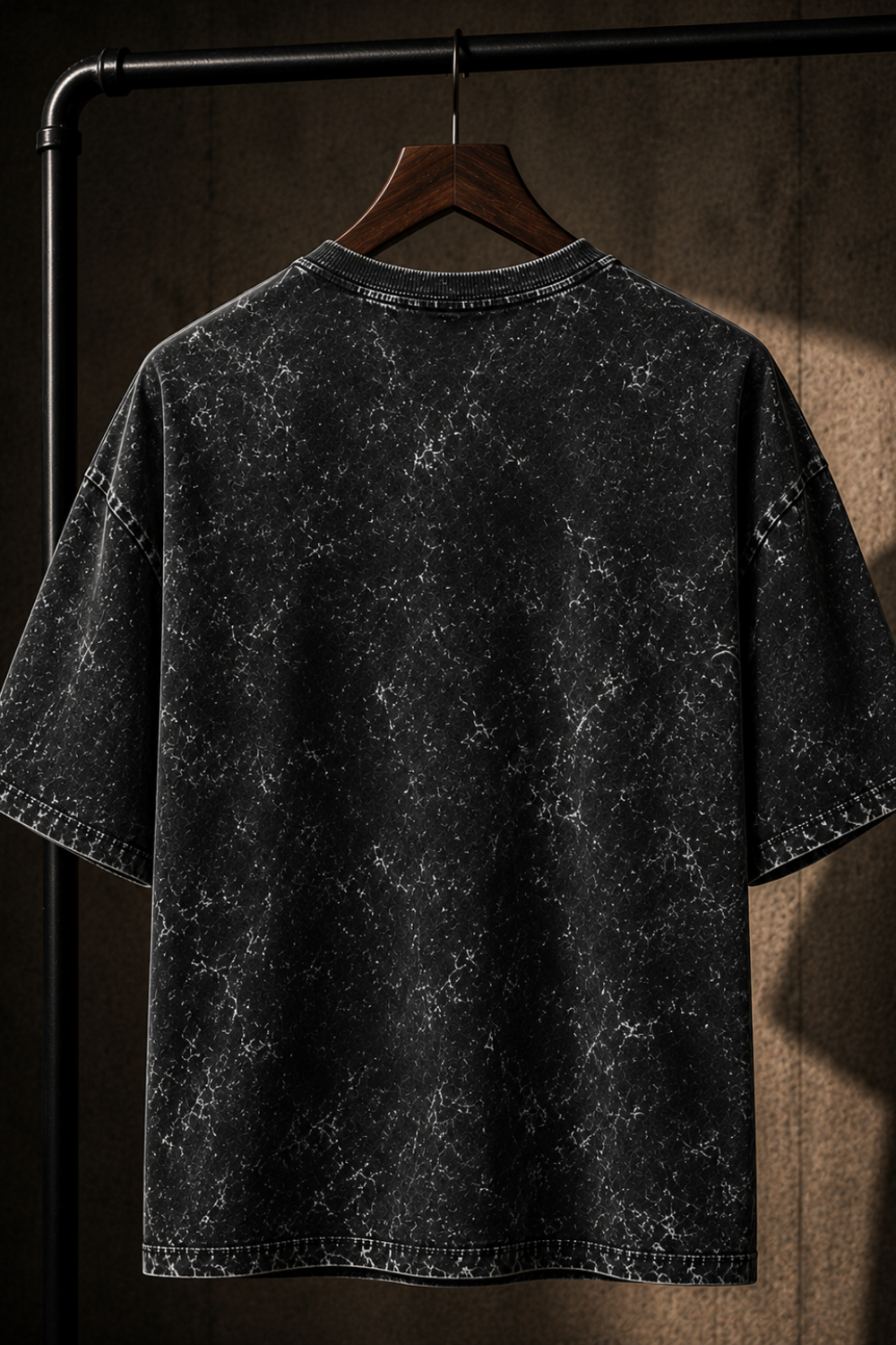 🌙 TEVAR Celestial Acid Wash Oversized Tee
