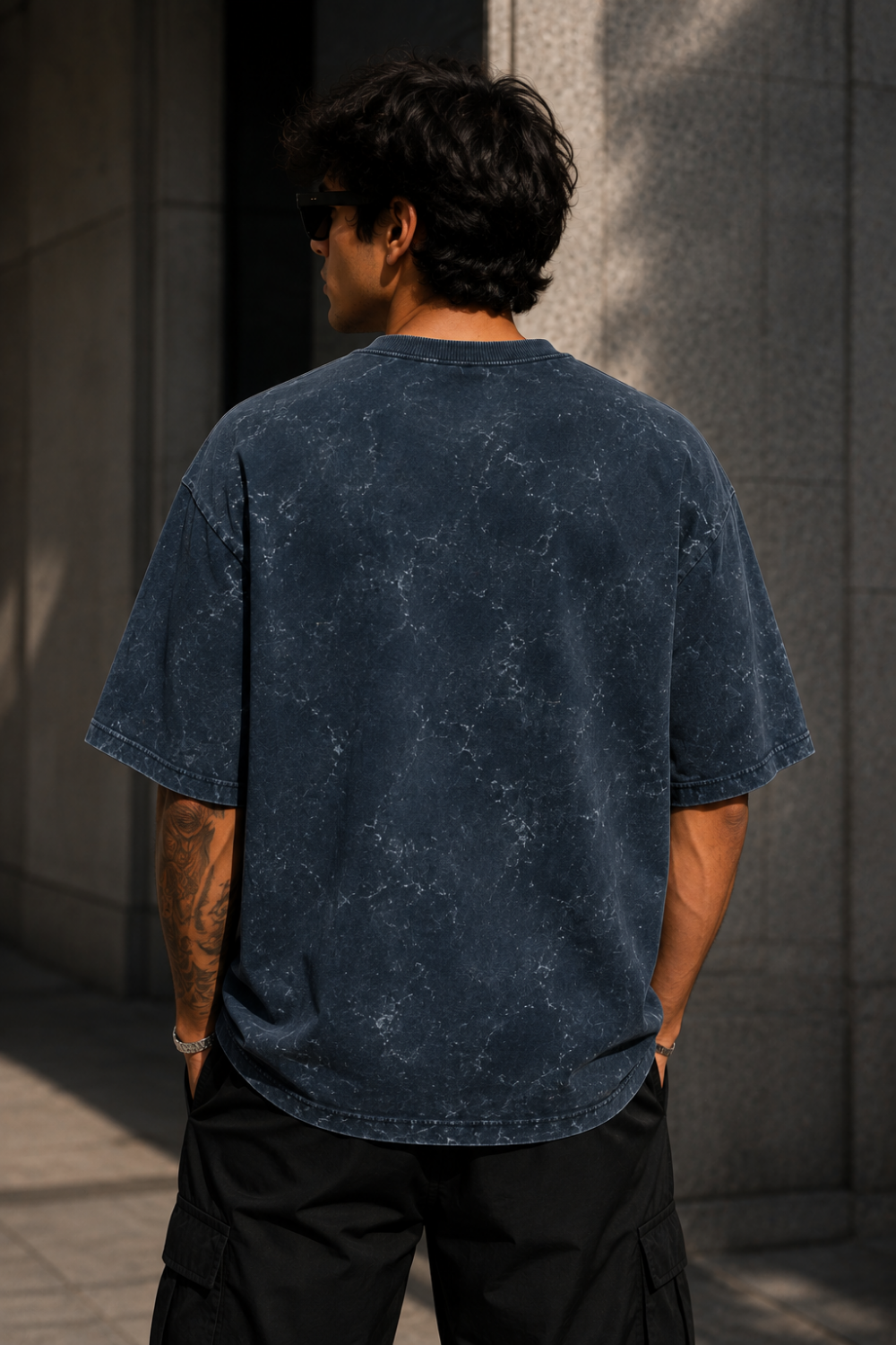 🌌 TEVAR Beyond Acid Wash Oversized Tee
