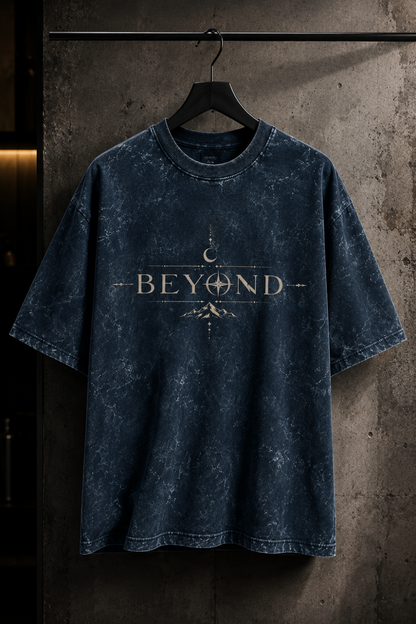 🌌 TEVAR Beyond Acid Wash Oversized Tee