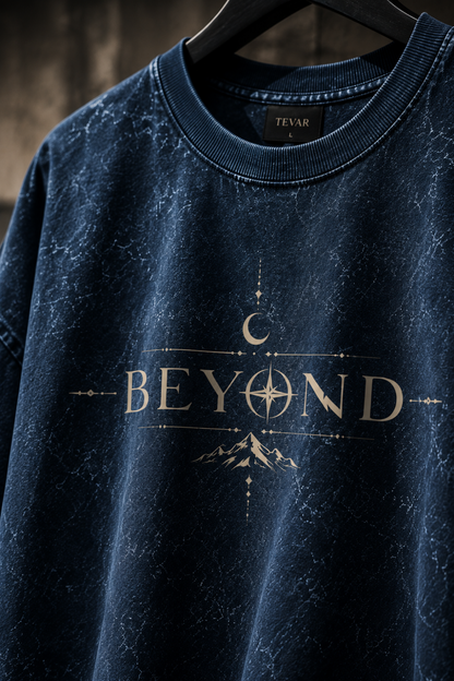 🌌 TEVAR Beyond Acid Wash Oversized Tee