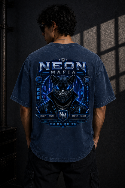 Neon Mafia Oversized Acid Wash Tee