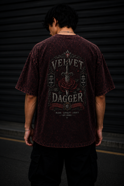 Velvet Dagger Oversized Acid Wash Tee