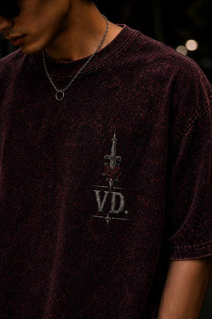 Velvet Dagger Oversized Acid Wash Tee