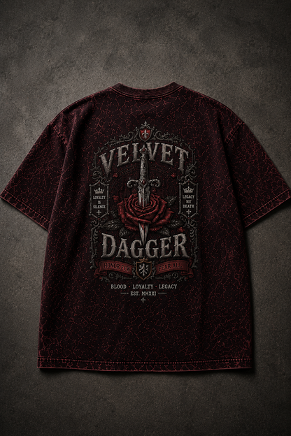 Velvet Dagger Oversized Acid Wash Tee