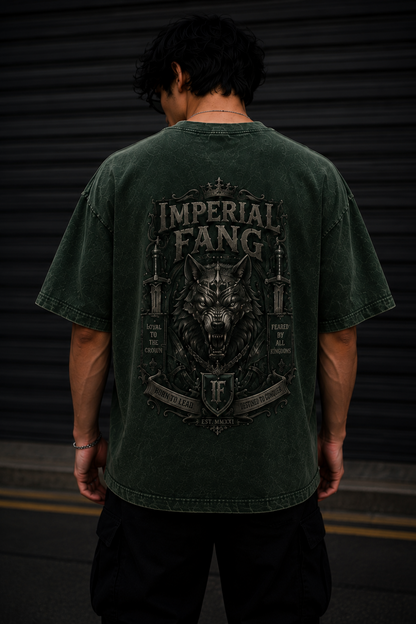 Imperial Fang Oversized Acid Wash Tee