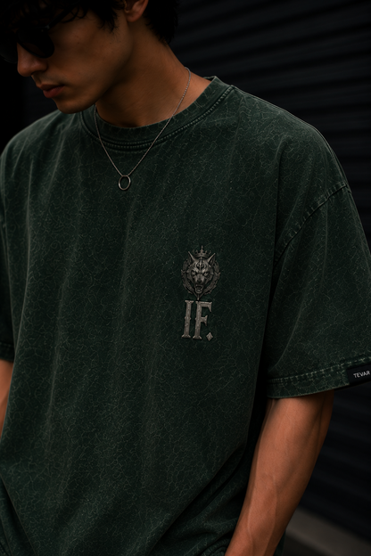 Imperial Fang Oversized Acid Wash Tee