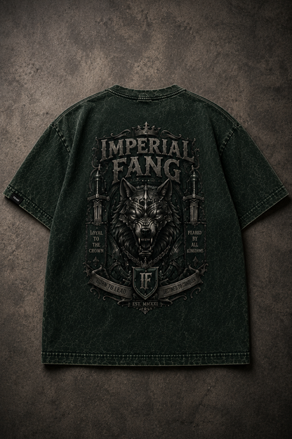 Imperial Fang Oversized Acid Wash Tee