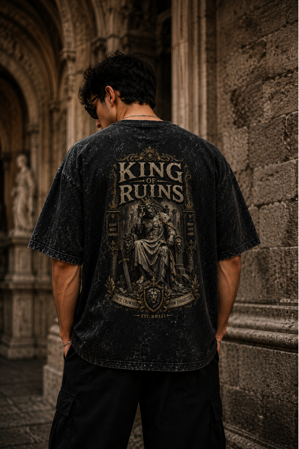 King of Ruins Oversized Acid Wash Tee