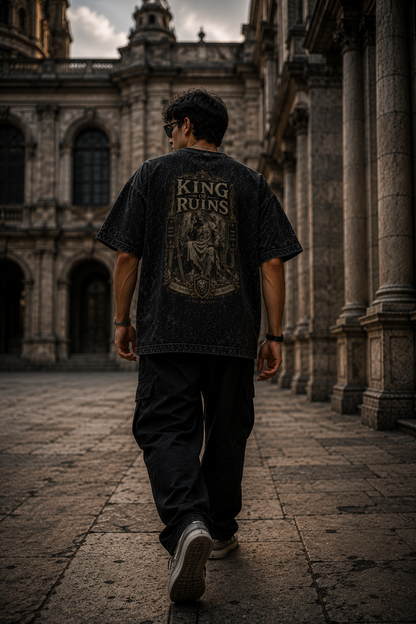 King of Ruins Oversized Acid Wash Tee