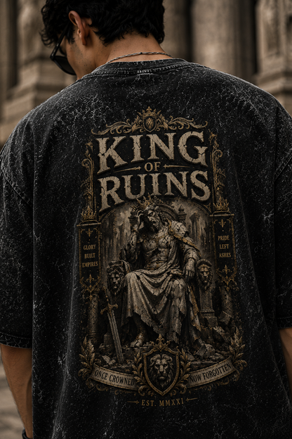 King of Ruins Oversized Acid Wash Tee