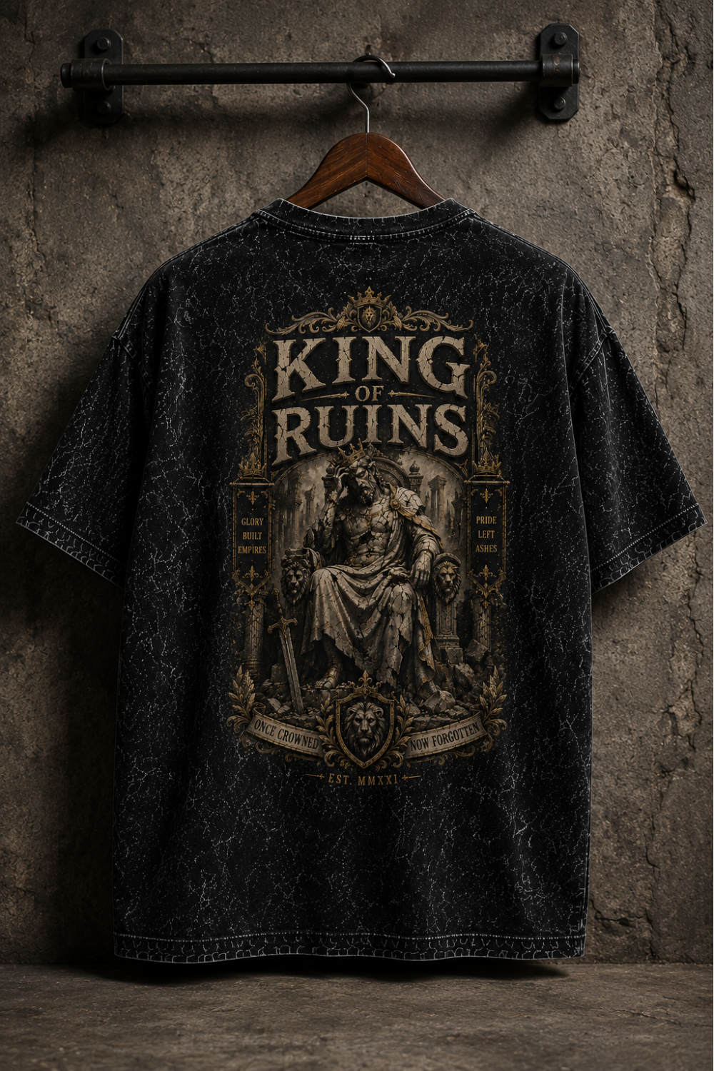 King of Ruins Oversized Acid Wash Tee