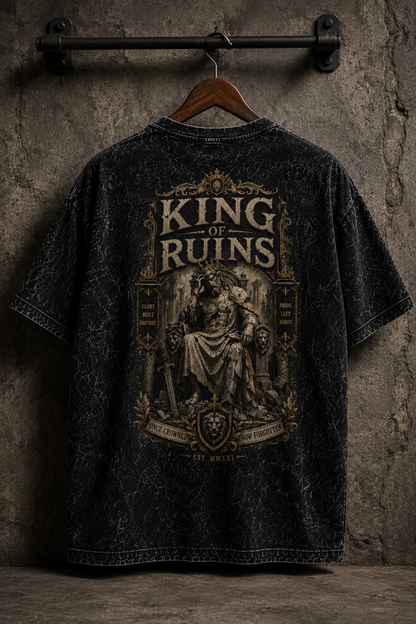 King of Ruins Oversized Acid Wash Tee