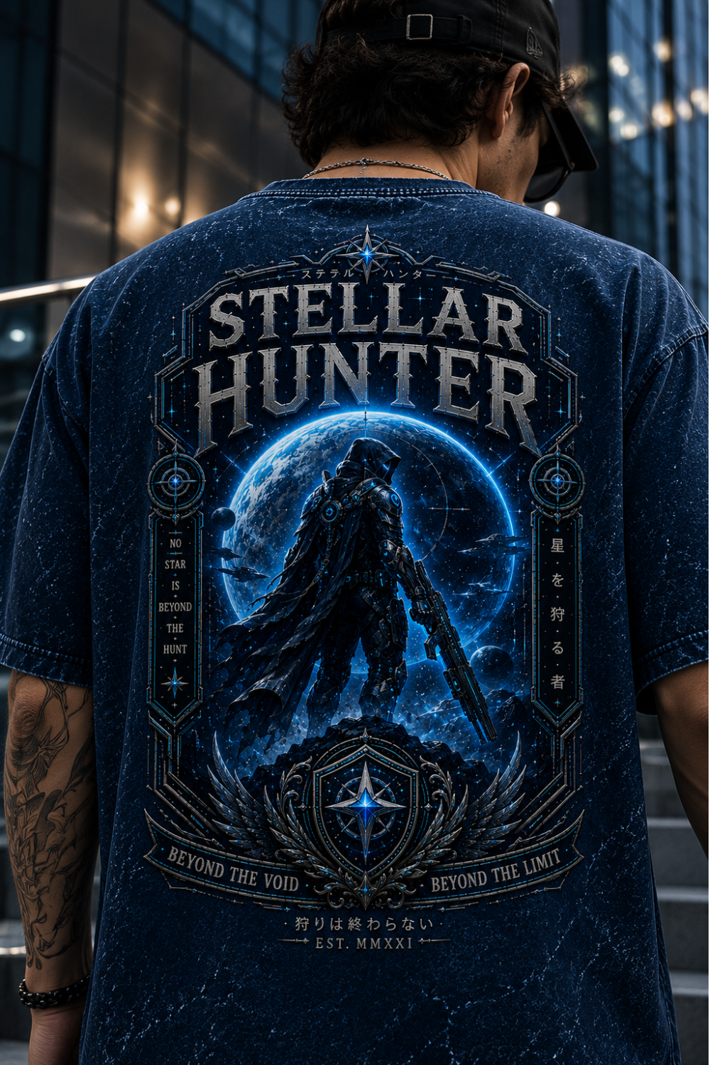 Stellar Hunter Oversized Acid Wash Tee