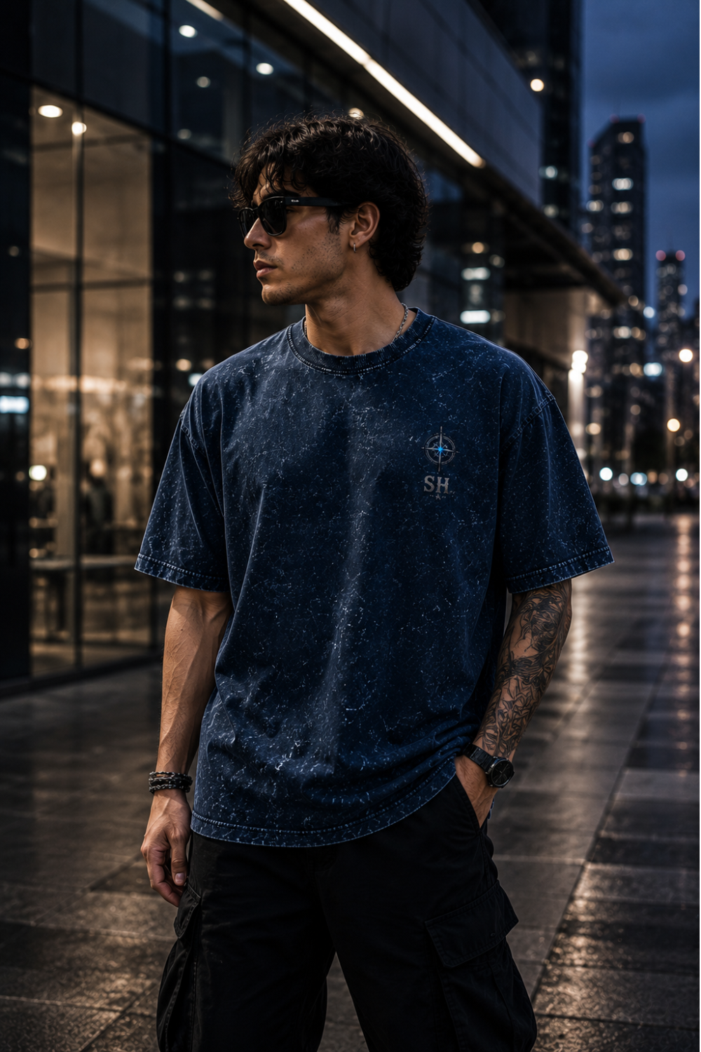 Stellar Hunter Oversized Acid Wash Tee