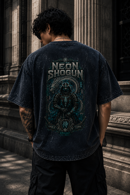 Neon Shogun Oversized Acid Wash Tee