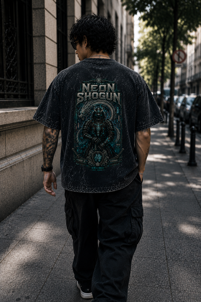 Neon Shogun Oversized Acid Wash Tee