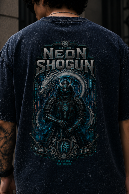 Neon Shogun Oversized Acid Wash Tee