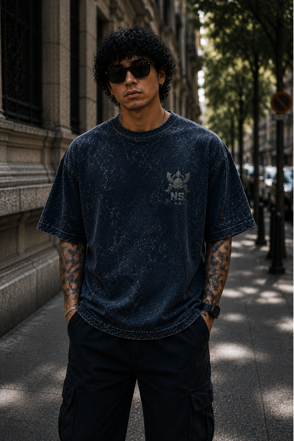 Neon Shogun Oversized Acid Wash Tee