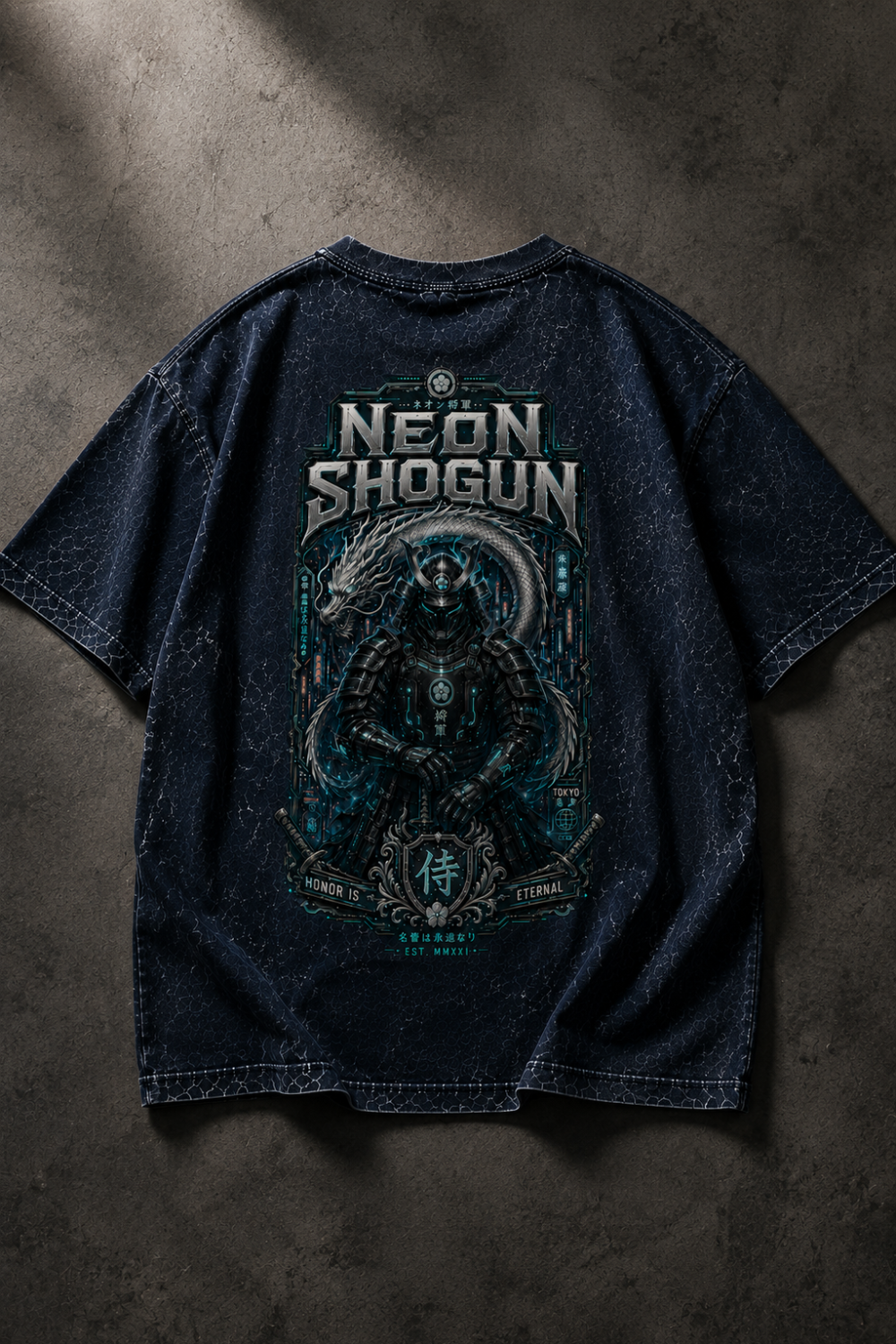 Neon Shogun Oversized Acid Wash Tee