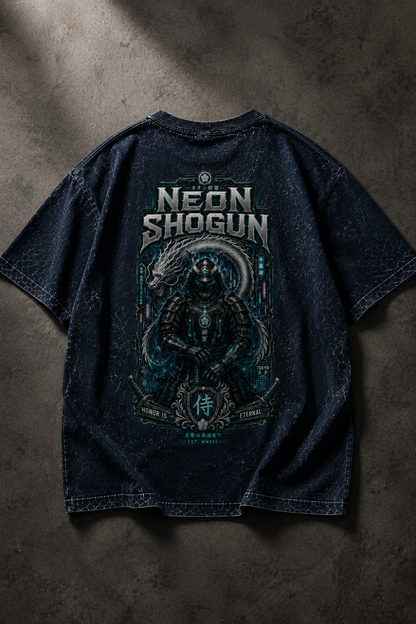 Neon Shogun Oversized Acid Wash Tee