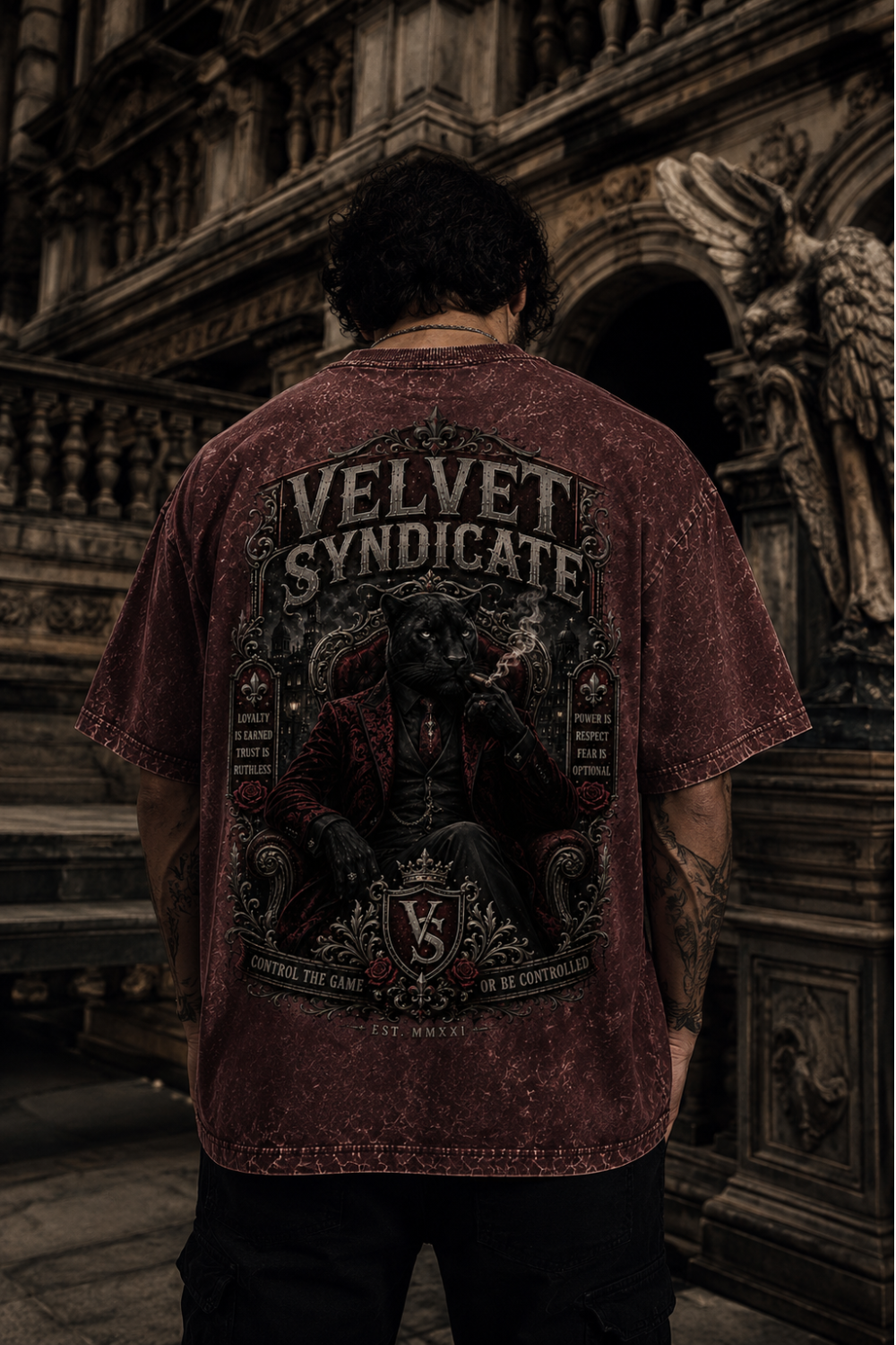 Velvet Syndicate Oversized Acid Wash Tee
