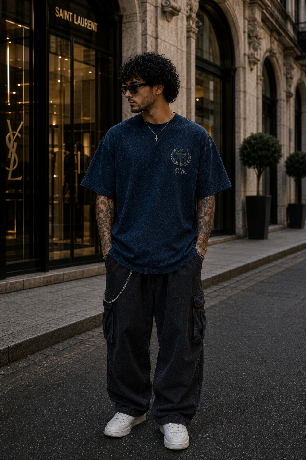 Celestial Wrath Oversized Acid Wash Tee