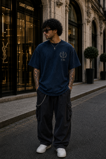 Celestial Wrath Oversized Acid Wash Tee