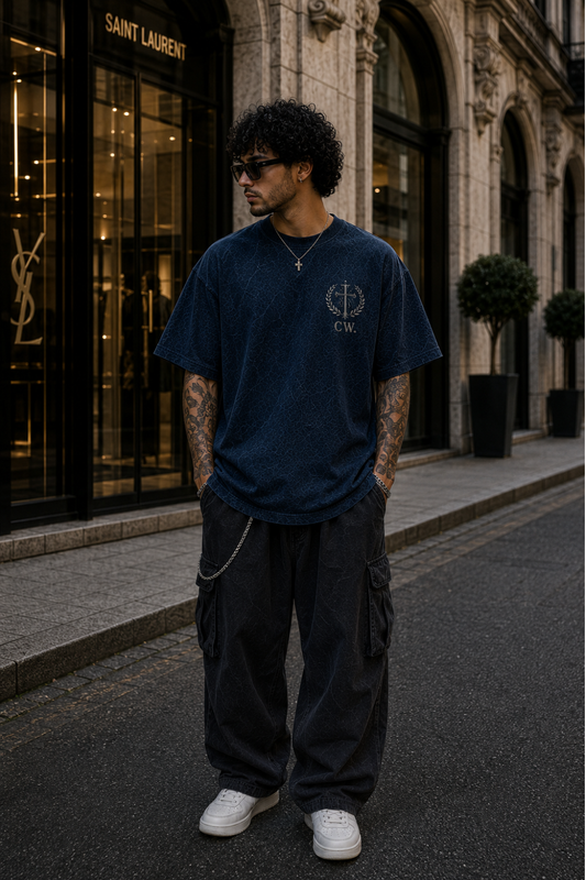 Celestial Wrath Oversized Acid Wash Tee