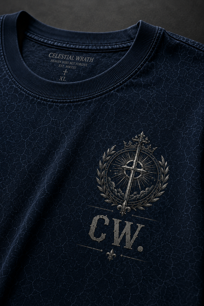 Celestial Wrath Oversized Acid Wash Tee