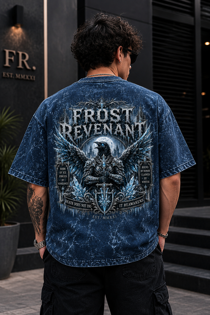 Frost Revenant Oversized Acid Wash Tee