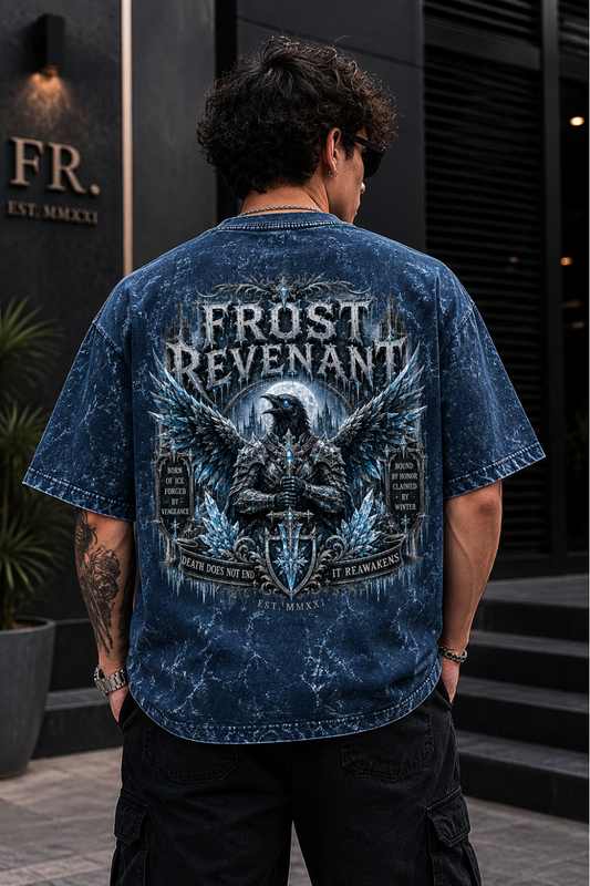 Frost Revenant Oversized Acid Wash Tee