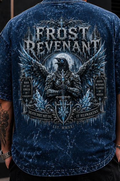 Frost Revenant Oversized Acid Wash Tee
