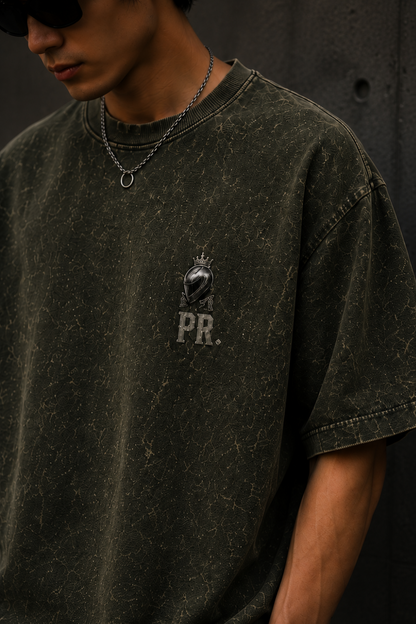 Phantom Rider Oversized Acid Wash Tee