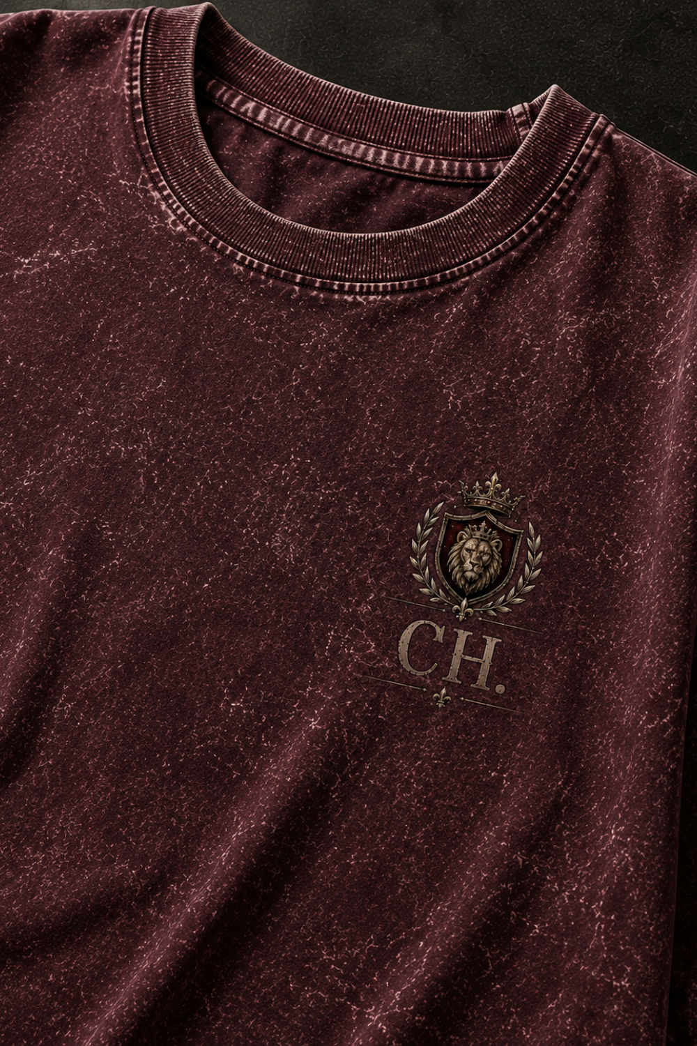 Crimson Heir Oversized Acid Wash Tee
