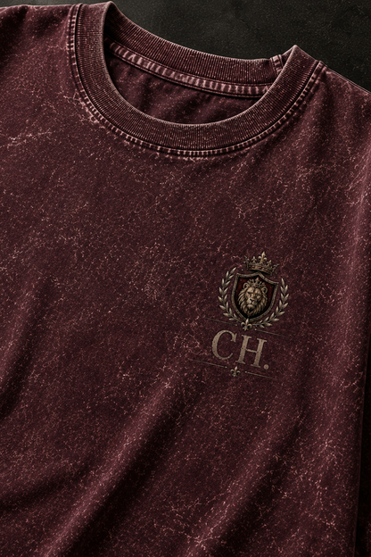 Crimson Heir Oversized Acid Wash Tee