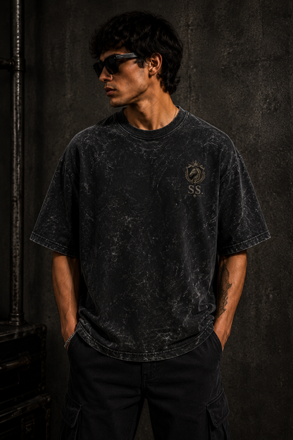 Storm Saint Oversized Acid Wash Tee