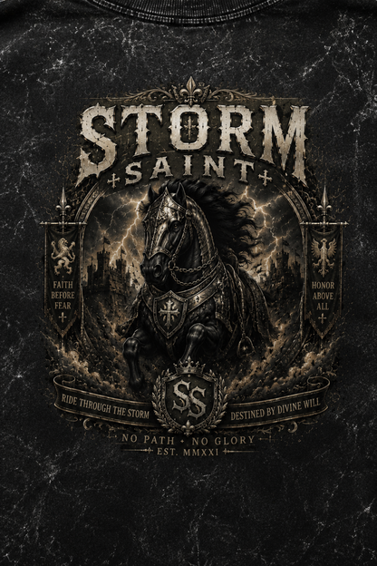 Storm Saint Oversized Acid Wash Tee
