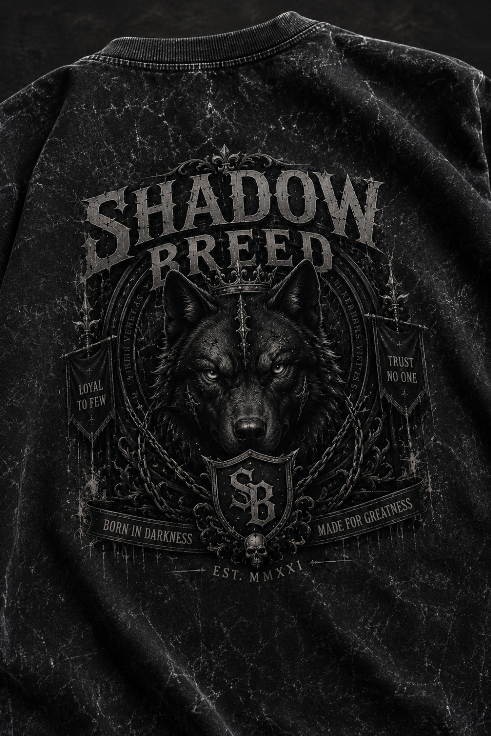 Shadow Breed Oversized Acid Wash Tee